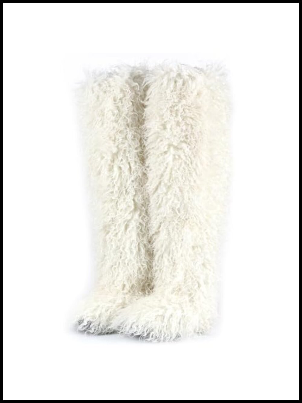 Women's 29in Over Knee Faux Fur Boots Flat Thigh High Boots